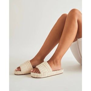 Billini Holly Cream Terry Slide